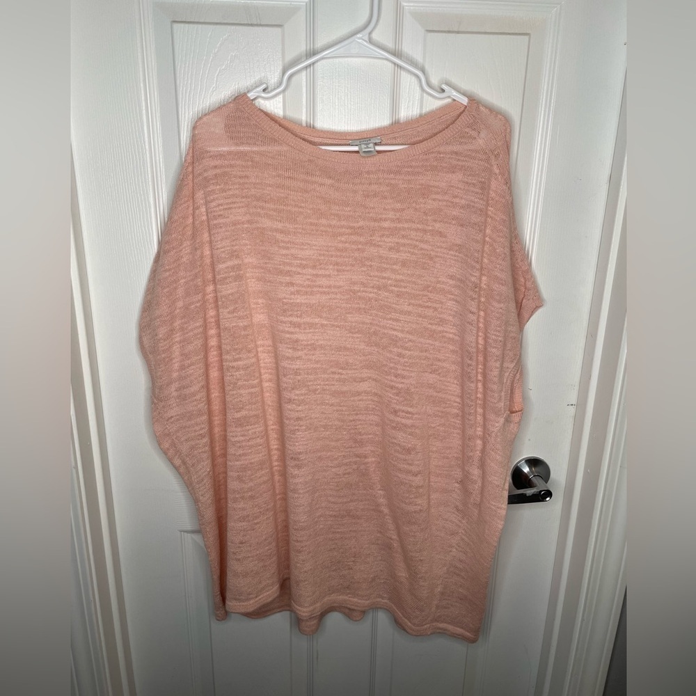 Pure Jill Linen Blend Sleeveless Top Beach Coastal Quiet Luxury in Pink 2X